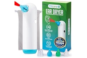 Electric Ear Dryer for Swimmer’s Ear by Tilcare - Rechargeable Ear Drying Water Remover for Swimming, Showering, and Hearing 