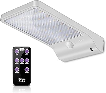 Echtpower 48 Led Solarleuchte Garten Solarlampe Aussenleuchte Wandleuchte Dimmbar Mit Bewegungsmelder Kabellos Ip65 Wasserdicht Wegleuchte Fur Tur Flur Patio Zaun Aussen 450 Lumen 2700k 6000k Amazon De Beleuchtung