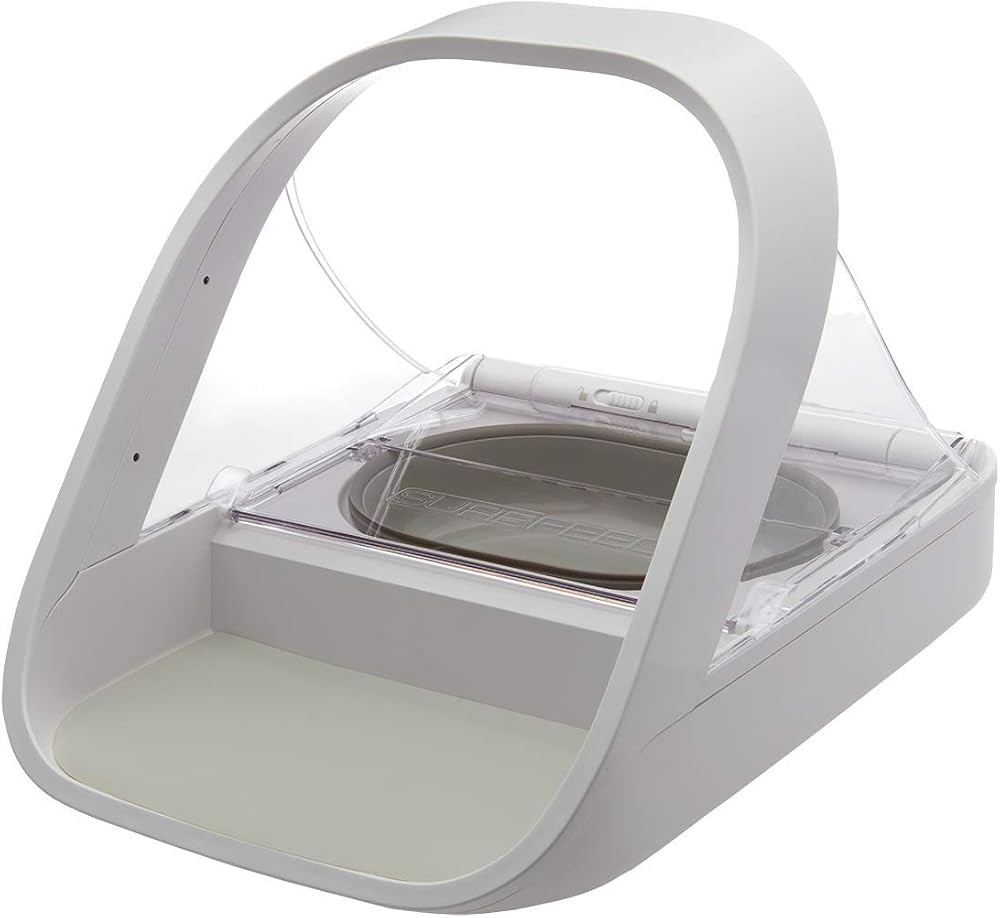 SureFlap SureFeed Microchip Pet Feeder with Sealed Lid White 4 C Batteries Not