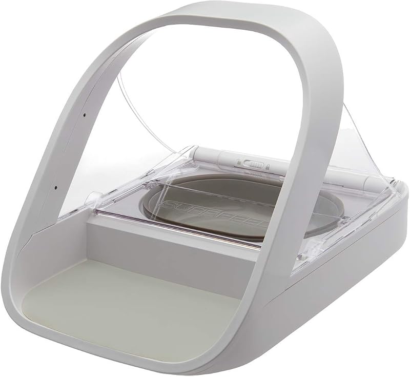 SureFlap SureFeed Microchip Pet Feeder with Sealed Lid White 4 C Batteries Not
