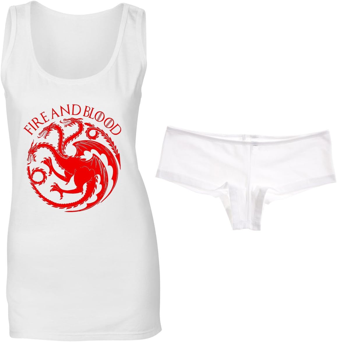 Ryware Ladies Fire & Blood House Targaryen Sleep Set (Available in Black or White)