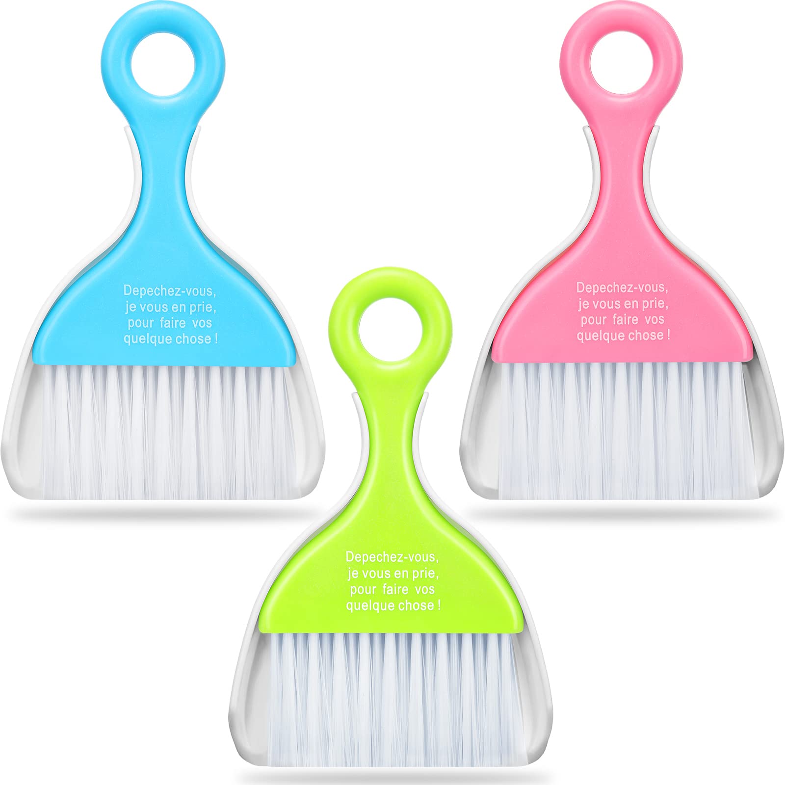 Photo 1 of CHENGU 3 Pcs Mini Dustpan Set Brush for Table Whisk Brooms Small Dustpan Broom Set Mini Dust Pans with Brush Tiny Cleaning Table Sweep for Car Desk Keyboard Countertop Nest