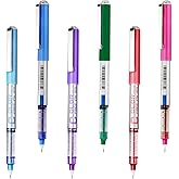 EYEYE Roller Ball Pen Extra Fine Point 6 Assorted Colors, Needle Rollerball Pens 0.5mm Quick Dry, Liquid Ink Pens Fine Point Smooth Writing Pen for Journaling, Note Taking, Office, Doodling & Gifts