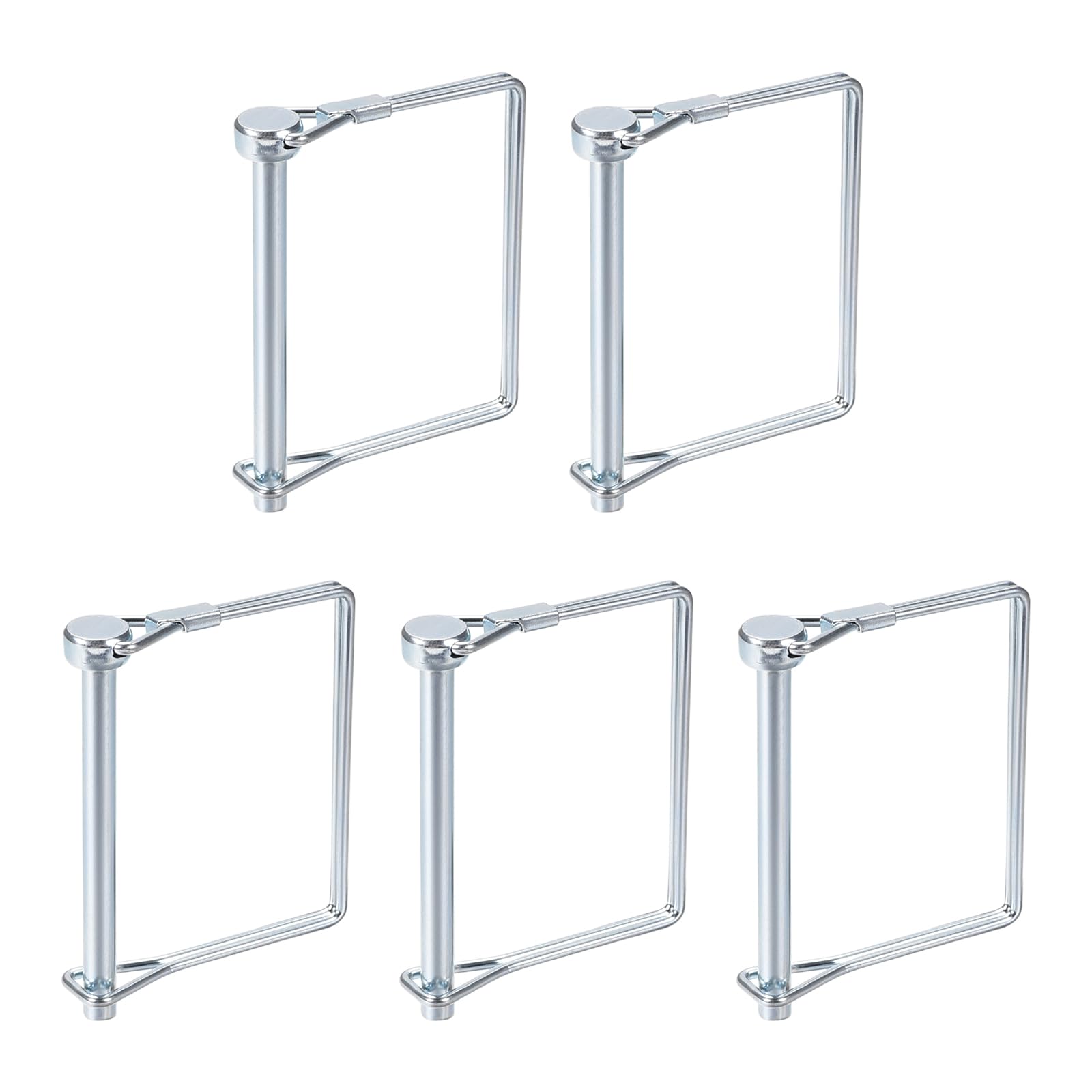 DTGN 6mm x 70mm (DxL) Shaft Locking Pin - 5Pack - Good for Farm Trailers Lawn - Carbon Steel Square Trailer Coupler Pin - Silver Tone