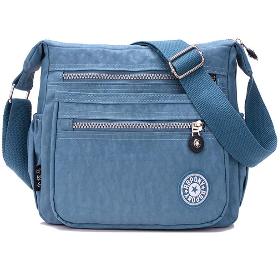 FiveloveTwo Women Multi Pocket Handbags and Purses Nylon Hobo Top-handle Bags Shoulder Messenger Crossbody Bag Totes Satchels