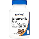 Nutricost Sarsaparilla Root Extract 1,500mg Equivalent from 100mg of 15:1 Extract Per Serving, 120 Capsules for 120 Servings Per Bottle - Vegan, GMO-Free, Gluten-Free