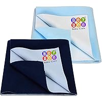Bey Bee Water Resistant Bed Protector Baby Dry Sheet with Ultra absorbance (Blue/Navy Blue)