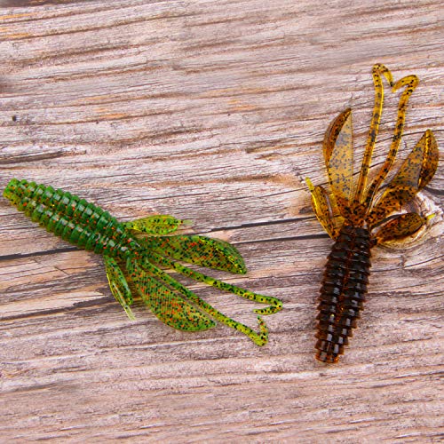 OROOTL Künstlicher Köder Weiche Angelköder, 18 stücke Rage Tail Shrimp Köder Hummer Langusten Kunststoff Weiche Köder… – Bild 6