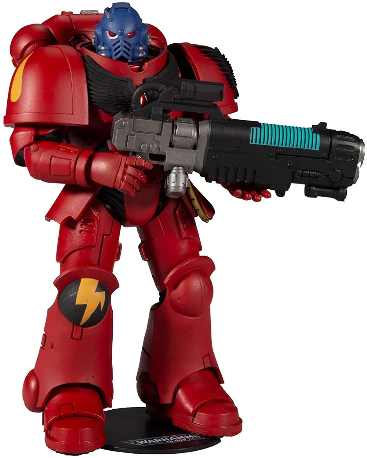 McFarlane Toys, Warhammer 40000 Red Blood Angels Hellblaster Action Figure with 22 Moving Parts, Collectible Warhammer Figure with collectors stand base – Ages 12+