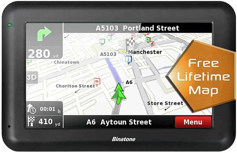 Binatone U435 4.3 Inch Sat Nav Lifetime Maps UK & ROI 2nd Gen