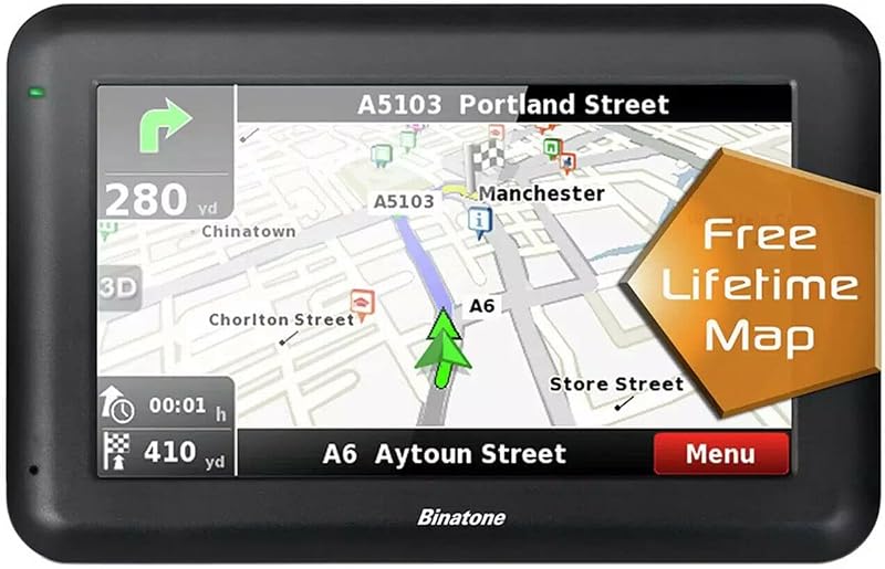 Binatone U435 4.3 Inch Sat Nav Lifetime Maps UK & ROI 2nd Gen