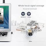 Mokeum Bluetooth 5.1 USB Adapter Dongle Transmitter Receiver Win 7/8/10 Black view 2