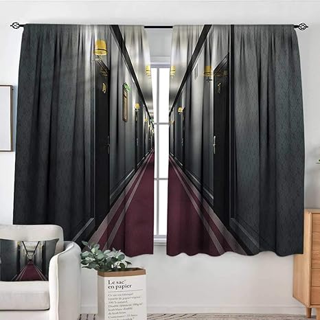 Amazon Com French Print Decor Curtains Fancy French Hotel 42 X72