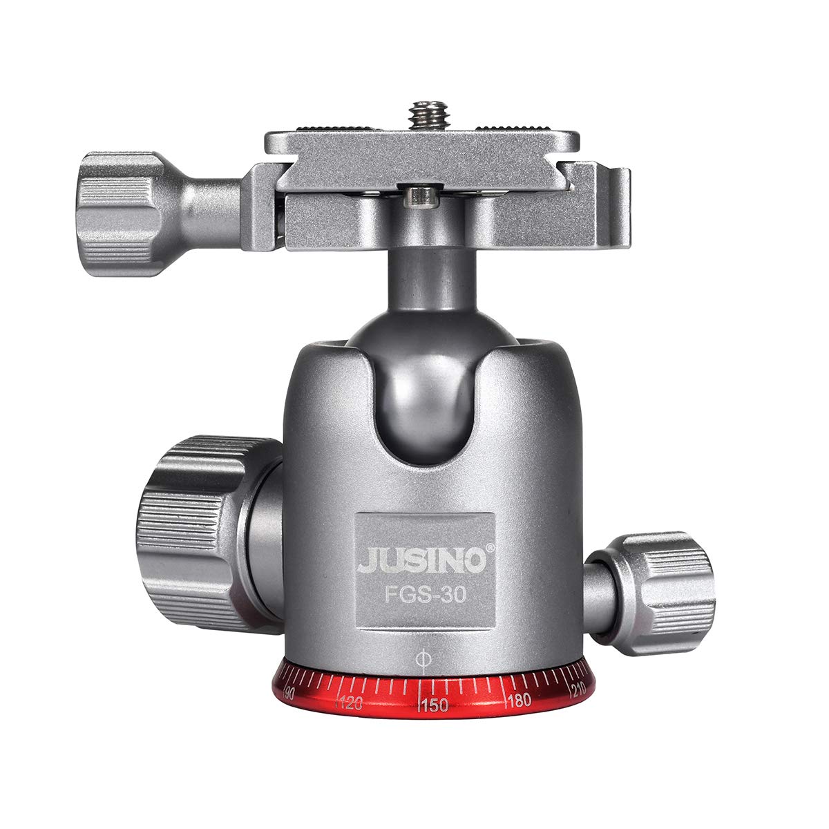 JUSINO Professional Tripod Ball Head FGS-30 | Lightweight and Robust - Made of Aviation Aluminium - Optimally Adjustable - Arcaswiss Compatible Quick Release Plate — image 1