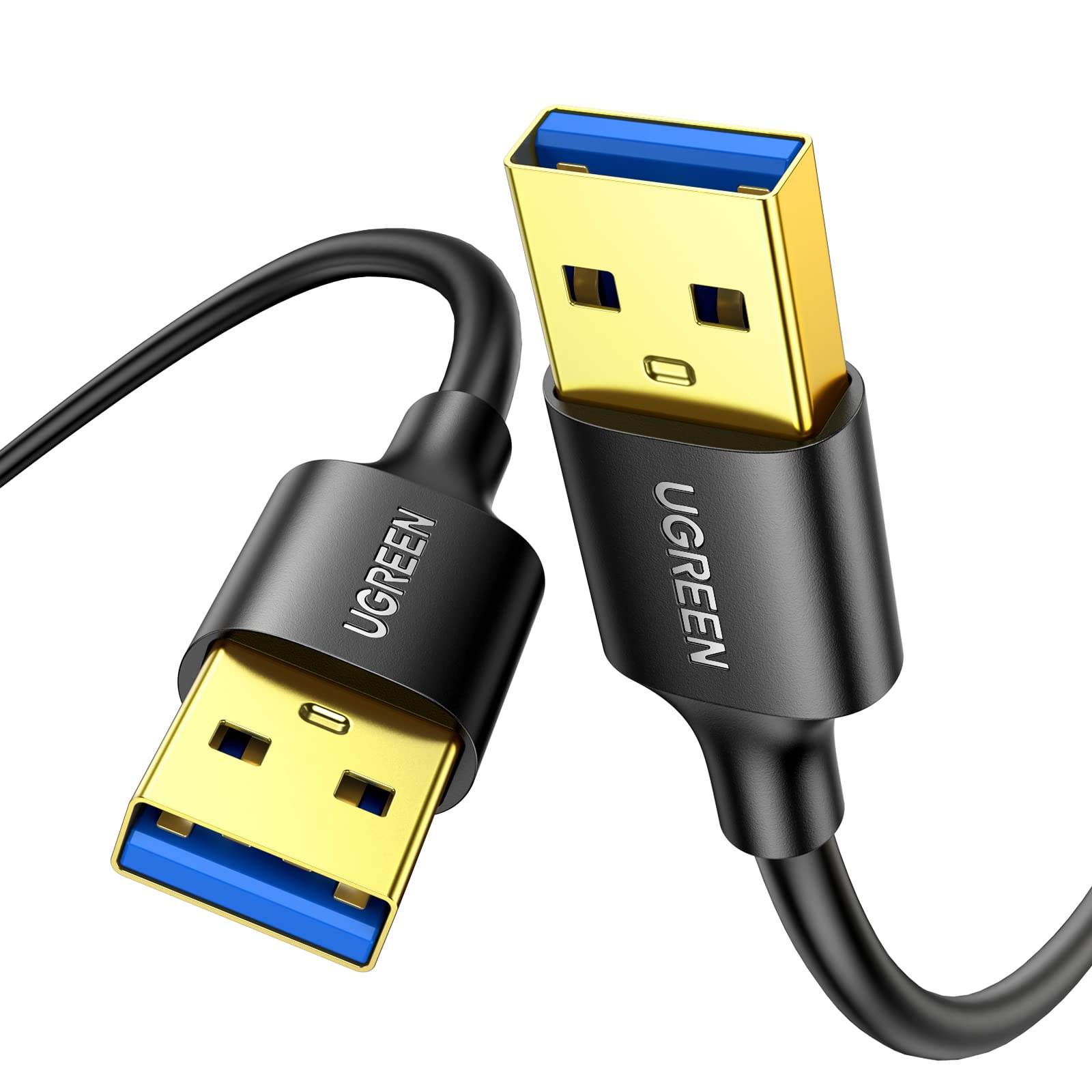 UGREEN USB Cable 3.0 Super Speed Cable A Male to A Male USB Connection Cable Compatible with Printers, Modems, Hard Drives, Cameras etc. (3 m)