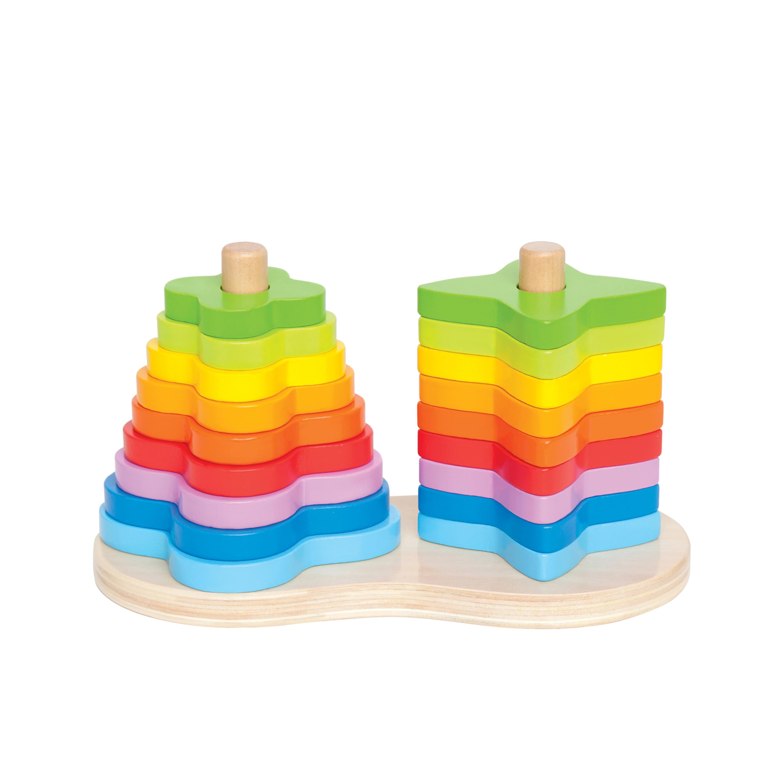 Hape Double Rainbow Stacker – Colorful Sorting and Stacking Toy for Creative Play