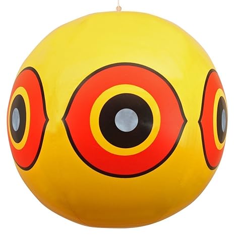 BIRD-X Giant Scare Eye- (Yellow) Predator Decoy: 3D Baloons for Outdoor Bird Control for Garden, Sweeming Pools, Orchidsby BIRD-X USA