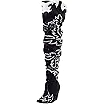 Cape Robbin Women's Over the Knee Western Cowboy Boots with Chunky Block Heels Fashion Cowgirl Dress Booties (KELSEY-21) - Black Size 7