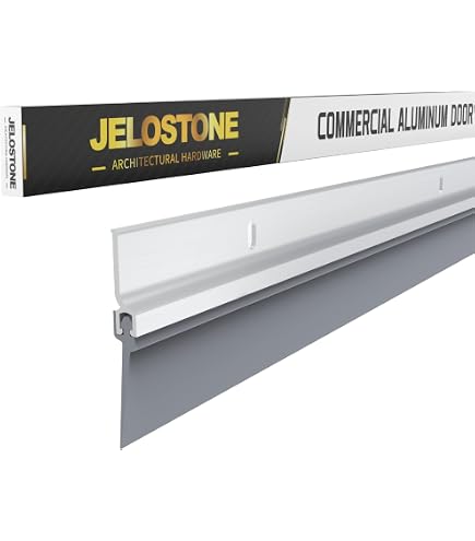 36 Inch Silver Door Sweep - Aluminum & Vinyl Draft Stopper, Seals Gaps Up To 1-1/8 Inch, USA Made For Interior/Exterior Doors