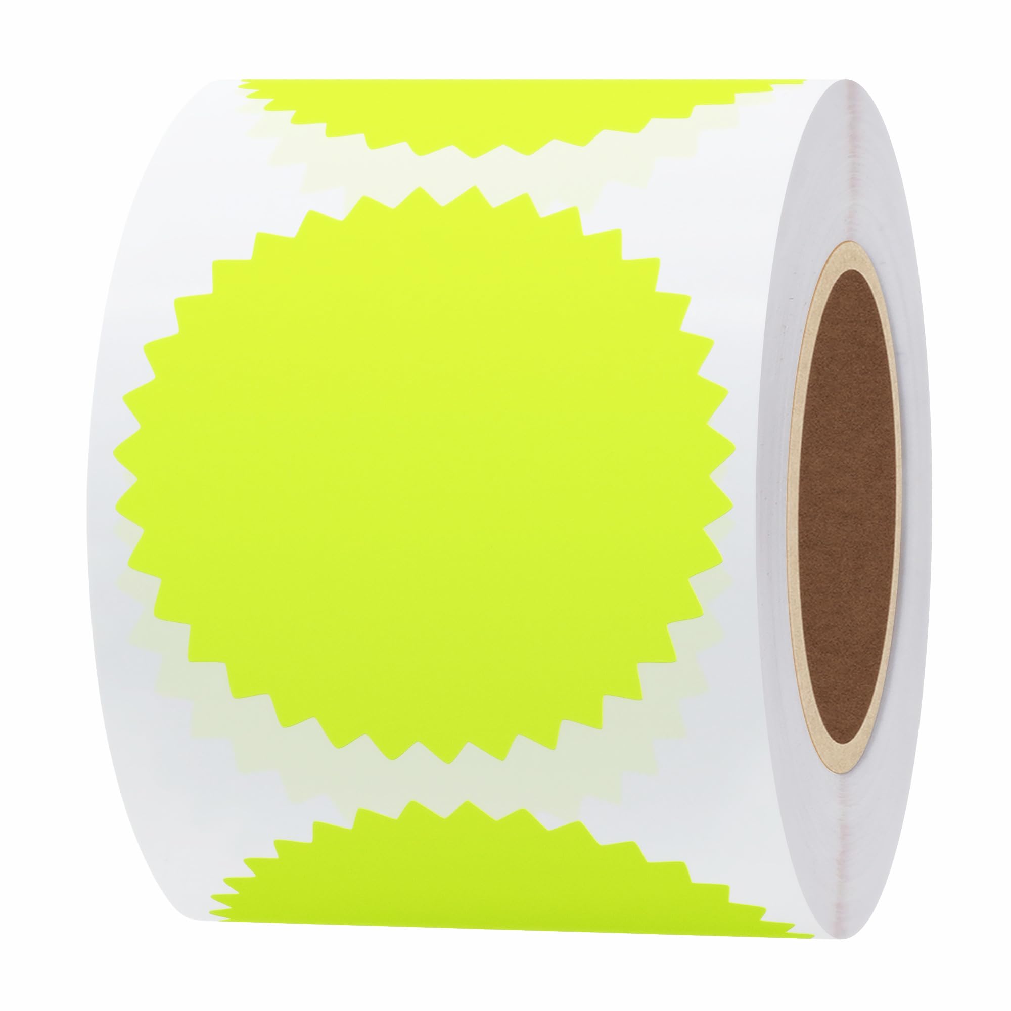 Hylabelest 2 Inch Fluorescent Yellow Certificate Wafer Seals Labels Awards Legal Embossing Stickers (Fluorescent Yellow)