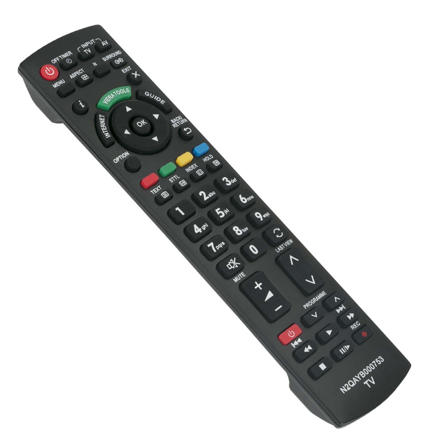 VINABTY N2QAYB000753 Replace Remote for Panasonic TV N2QAYB000673 TX-L32D25B TX-L32E30E TX-L47EW5 TX-L32D25E TX-L32D28EP TX-L32D28ES TX-P46G30E TX-L32D26B TX-L42V20E TX-L42D26B TX-P50G20E TX-P50G30B