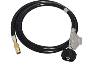 CHILIPILI 6 FT Propane Adapter Hose Regulator Kit for Blackstone 17in and 22in Tabletop Griddle to 20 lb Tank, Griddle Adapter Hose Replacement Parts with QCC1, Compatible with Blackstone 5471 Propane Hose