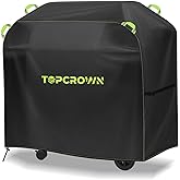 TOPCROWN Grill Cover for Outdoor Grill, Universal Fit 45"-75" BBQ Gas Grill Waterproof Anti-UV Oxford Fabric Windproof Design with Adjustable Straps, Fits Weber/Char-Broil/Nexgrill and More (75")