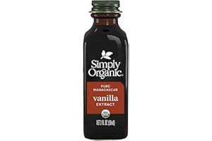 Simply Organic Pure Madagascar Vanilla Extract, 2-Ounce Glass Jar, Certified Organic, Sugar-Free Flavor For Smoothies