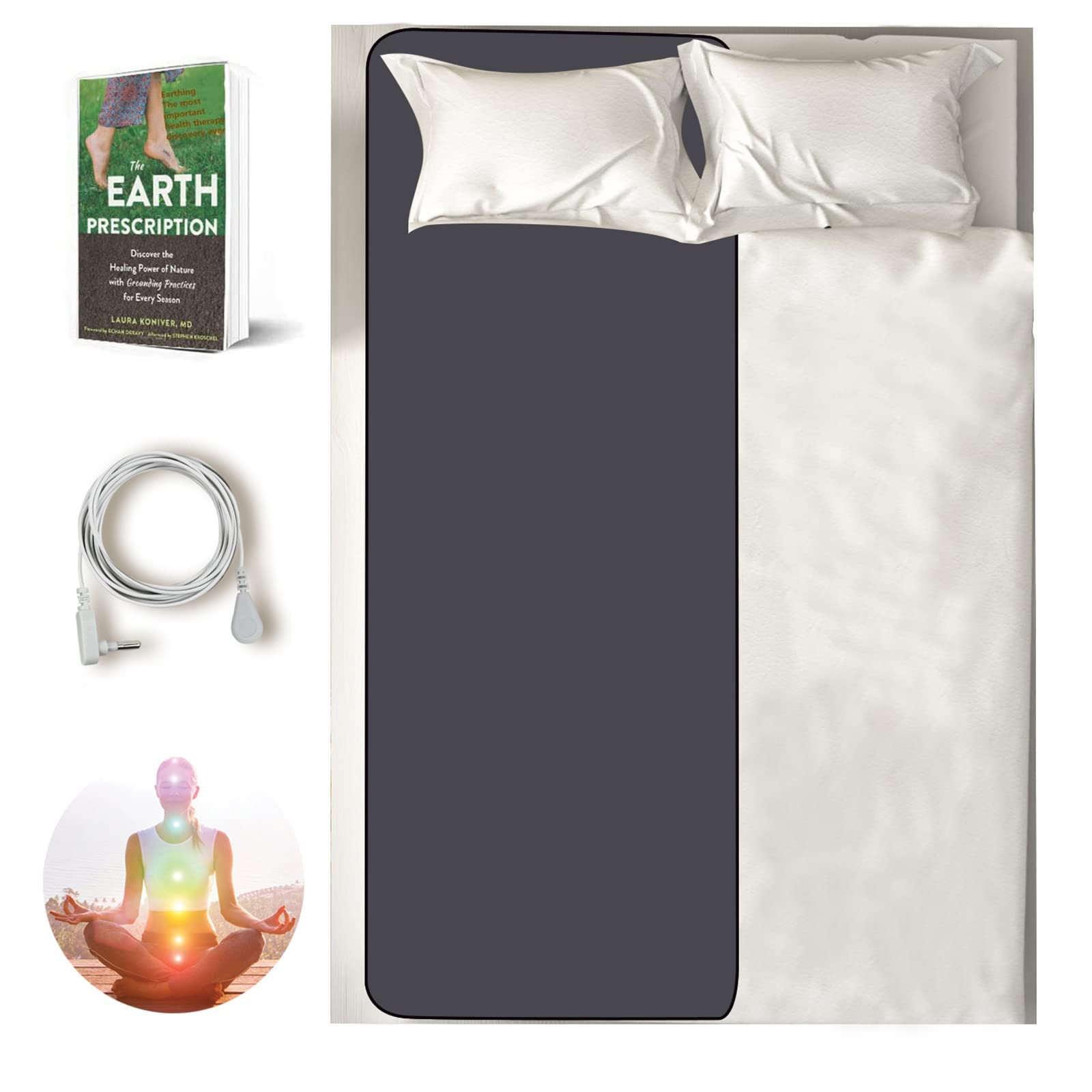 Photo 1 of Grounding Mat Grounding Sheets for Earth Therapy Sheet Improve Sleep, Perforated Design 100% Conductive Carbon Leatherette Grounding Mats Grounding Therapy Mat (27'' * 71'')