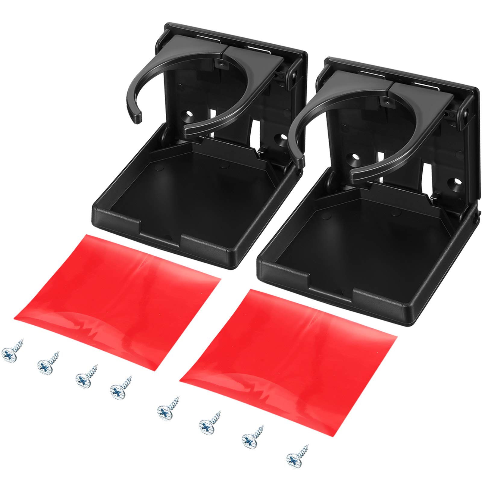 Photo 1 of 2 Pack Universal Adjustable Folding Drink Holder with Screws for Holding Mugs, Large Drinks and Almost Any Size Bottle, Adjustable Cup Holder for Boat/Car/Trucks/RVs/Vans/Home/Leisure Centre