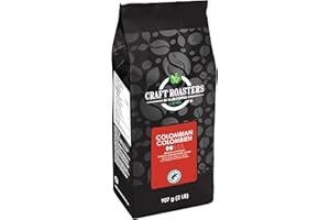 Club Coffee Craft Roasters 100% Colombian - Medium Light Roast Whole Bean Coffee, Rainforest Alliance Certified, 2 Pound Bag