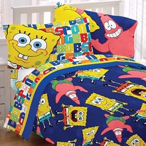 Amazon.com: Spongebob Patrick Twin Bedding Dark Blue