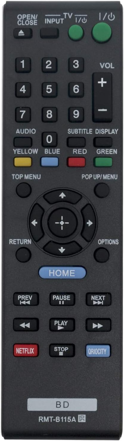 New RMT-B115A RMTB115A Replaced BD Blu-ray Remote fit for Sony DVD Player BDP-S480 BDP-580 BDP-S2100 BDP-S570/WM BDP-BX57 BDP-BX2 BDP-S470 BDP-S760 BDP-S360 BDP-S560