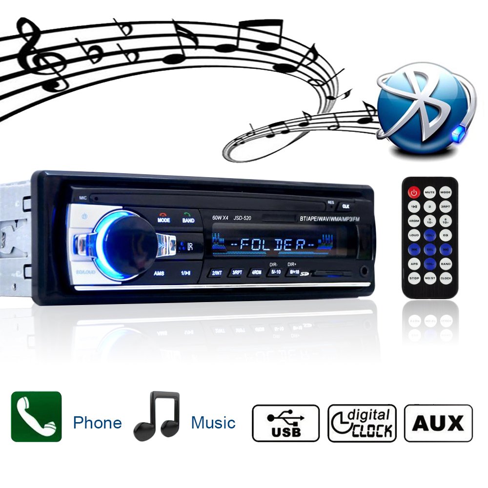 Bluetooth Radio de coche Single Din Autoradio Auto Estéreo Vídeo FM Radio