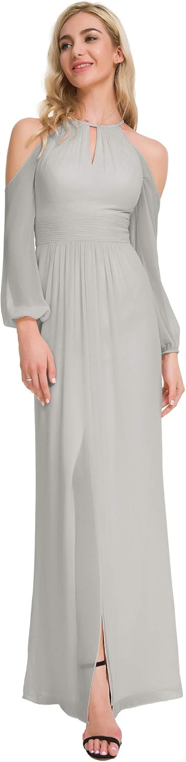 Amazon.com: Alicepub Chiffon Bridesmaid Dresses Full Length Formal Evening Gowns Maxi Prom Dress 