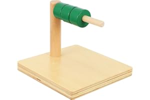 Parliky Cylindrical Ring for Educational Shape and Color Cognition Column Stacking Montessori Sensorial to