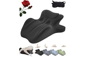 Hwocw Intimacy Pillow, 27° Angle Perfect Position | Ergonomic Butt Cushion for Couple| Multi Position Comfort Sweet Spot Pillows Perfect Position Instantly Intimacy Pillows (Black)