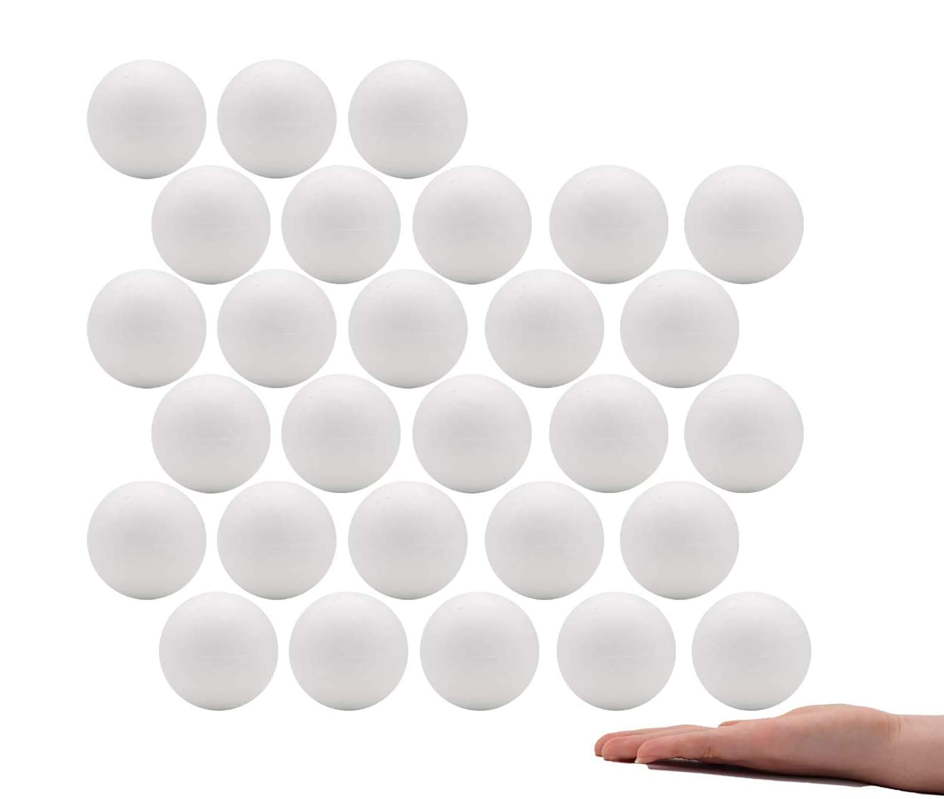 Crafare 2 Inch Craft Foam Balls 56 PCS Smooth White Polystyrene Foam Balls for Spring Crafts Making DIY Projects School Supplies Home Decor (White)