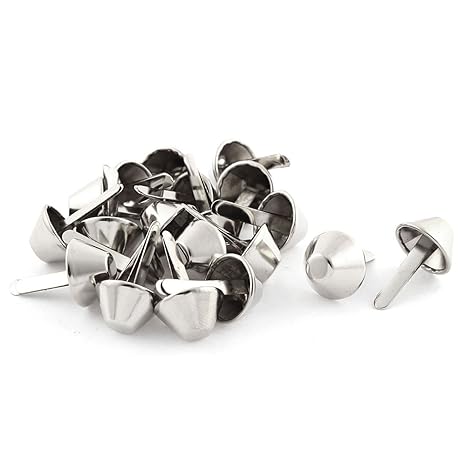 Uxcell Metal Clothes Decorative Split Rivets 15mm Dia 20pcs Silver