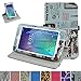 ALCATEL ONETOUCH POP 7 LTE Rotating Case,Mama Mouth 360 Degree Rotary Stand With Cute Lovely Pattern Cover For 7