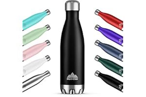 Mont-Clair H2O Stainless Steel Water Bottle, Vacuum Insulated - BPA Free, 12h Hot & 24h Cold Drinks Bottle, Metal, 500ML Leak