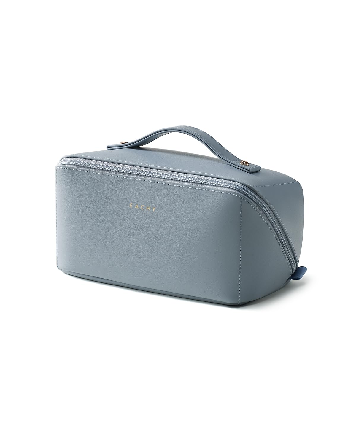 Photo 1 of EACHY Travel Makeup Bag,Large Capacity Cosmetic Bags for Women,Portable Pouch Open Flat Toiletry Bag Make up Organizer with Divider and Handle