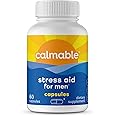 Calmable Stress Relief Aid for Men - Feel Happy, Calm, Focused and Relaxed and The Most Vibrant You - Vegan - with Maca and Ashwagandha - Stress Support Vitamin Dietary Supplement - 60 Capsules