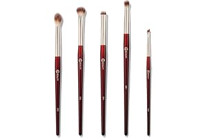 BK BEAUTY - BRUSH SET FOR HOODED OR SMALLER EYES (5PC) - Eyeshadow Brush Set for Blending, Smudging & Defining Eyeshadow and Eyeliner | Premium Eye Makeup Brushes for Precise Application