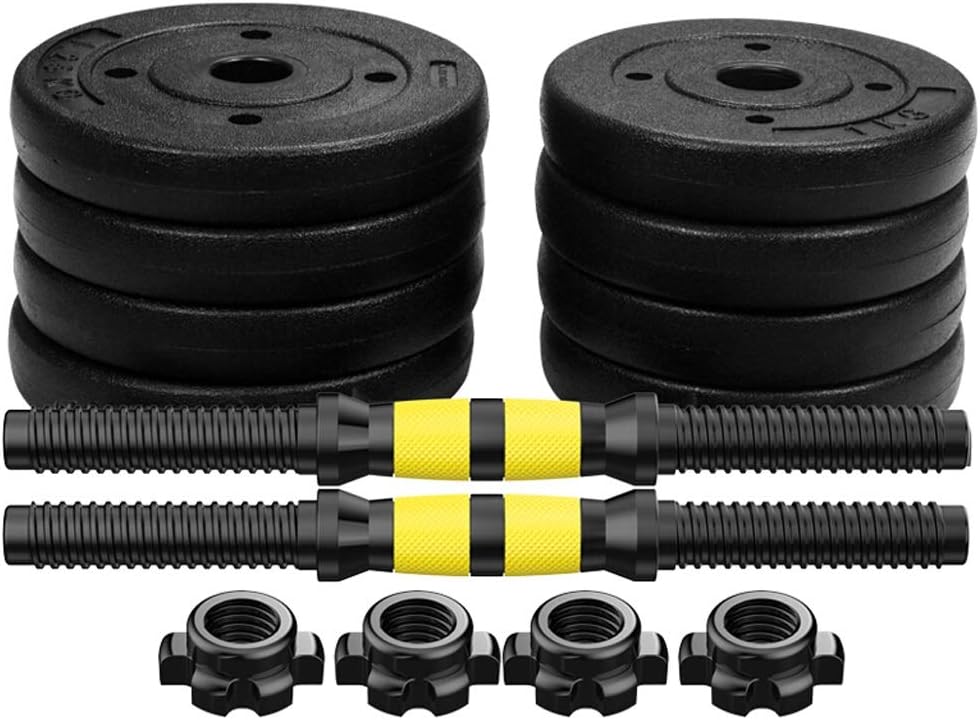 LOFAMI Dumbbell Dumbbells Barbell Lifting Dumbbell Detachable Rubber Handbell Barbell Set Home Sports Fitness Equipment Connecting Rod, A Pair Dumbbell Dumbbells Barbell Lifting