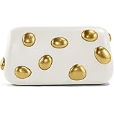 Jumping Deer Clutch Purses for Women Formal, Elegant PU Leather Evening Bags with Chain, Trendy Gold Studs Handbags 2026