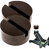 MISSION AUTOMOTIVE 2-Pack of Rubber Jack Pads (Slotted Pucks) - Universal, Standard-Size Adapter - Frame Rail Protector Puck/Pad Keeps Pinch Weld, Paint and Metal Safe