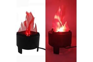 GULI Halloween 3W Prop LED Fake Fire Flame Effect Lamp Torch Night Light Artificial 3D Campfire Lamp for Christmas Festival Event Party Club Decor(9inches-Table LED Flame Light)