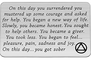 TIIMG Sobriety Gift Addiction Recovery Gift AA Gift NA Gift 12 Step Gifts Alcoholics Anonymous AA Recovery Sobriety Wallet Insert Card (You Got Sober)