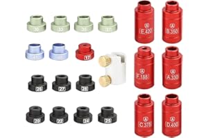 Headspace Gauge Comparator Kit, Bullet Comparator Kit with 14 Inserts and 6 Sleeves, Reloadings Supplies Headspace Gauge, Pre
